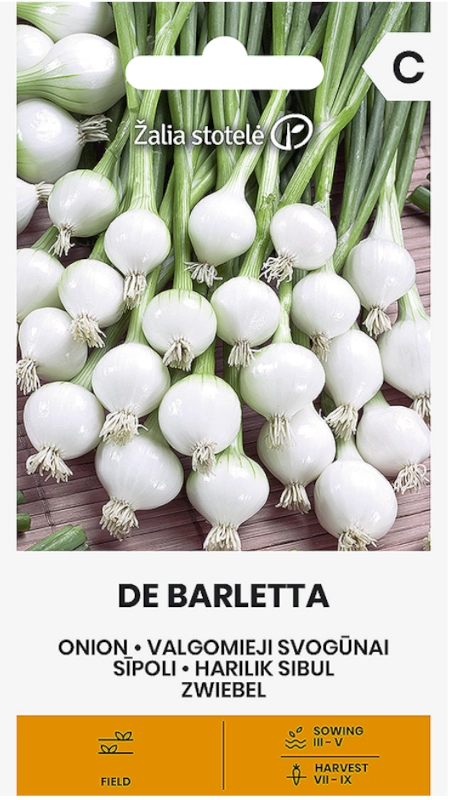 Cebula De Barletta odmiana bardzo plenna o smacznym szczypiorze nasiona 2 g Žalia stotelė sklep rajogrodnika